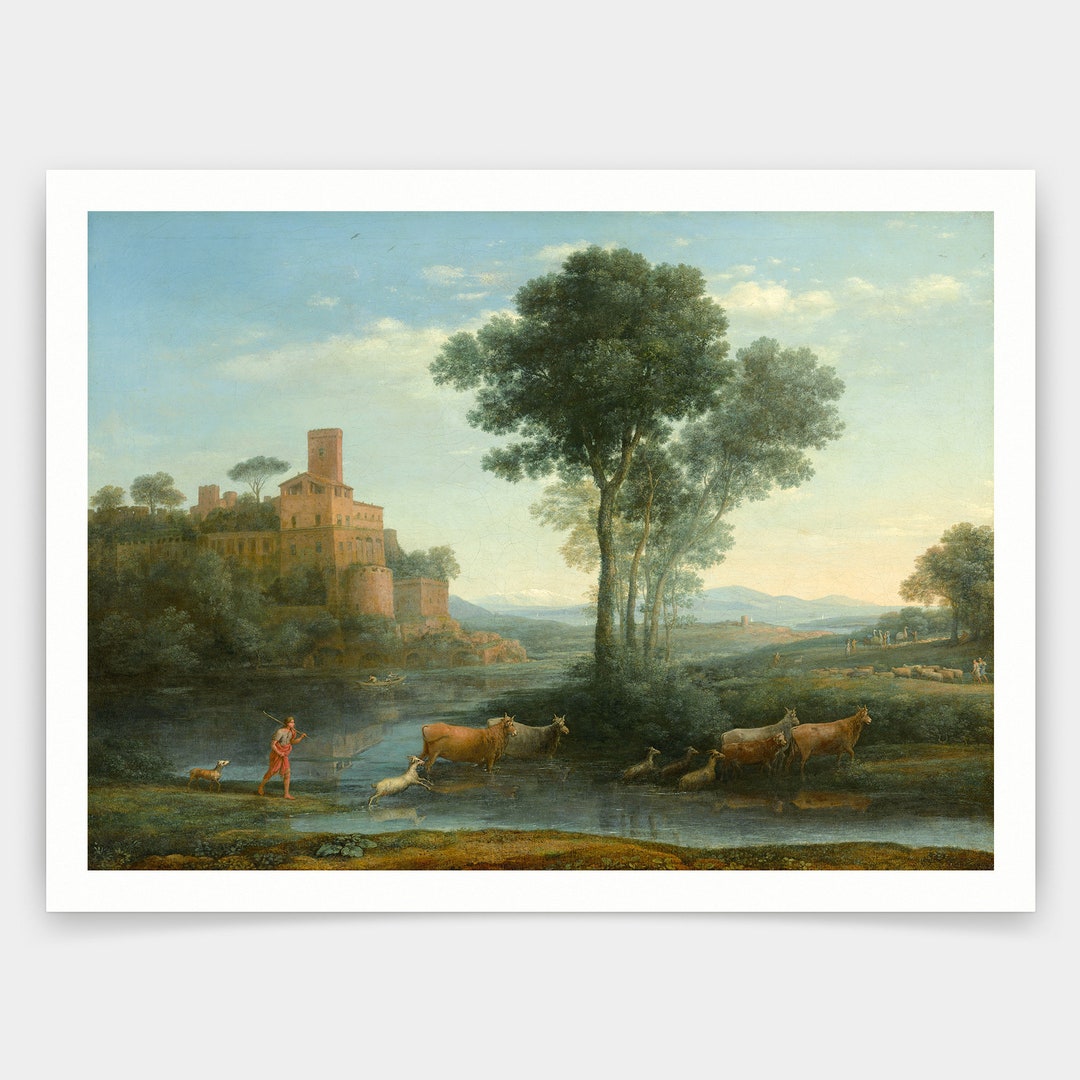 Claude Lorrain,landscape With the Voyage of Jacob,art Prints,vintage ...