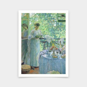 Henri Ottmann,Woman on a Balcony,art prints,Vintage art,canvas wall art,famous art prints, V5990