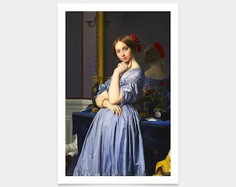 ingres blue dress Jean-Auguste-Dominique Ingres