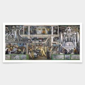 Diego Rivera,Detroit Industry, South Wall,art prints,Vintage art,canvas wall art,famous art prints,V7808