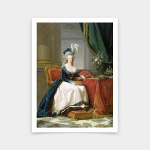 Elisabeth Louise Vigee-Lebrun,Marie Antoinette,art prints,Vintage art,canvas wall art,famous art prints,V5607
