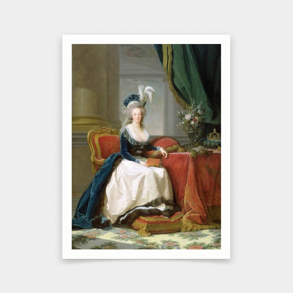 Elisabeth Louise Vigee-Lebrun,Marie-Antoinette,estampes d’art,art vintage,art mural sur toile,gravures d’art célèbres,V5607