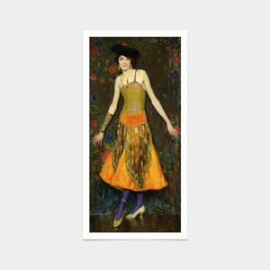 Francis Luis Mora,Jeanne Cartier,Kunstdrucke,Vintage Kunst,Leinwand Wandkunst,berühmte Kunstdrucke,vertikale schmale Drucke,V7357