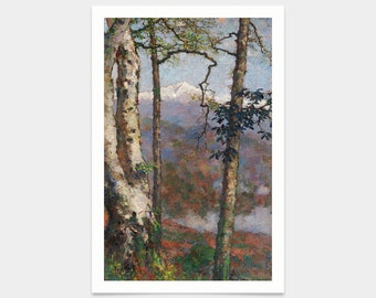 Xu Beihong,Wald im Himalaya,Bergwald Malerei,Kunstdrucke,Vintage Kunst,Leinwand Wandkunst,berühmte Kunstdrucke,V2937