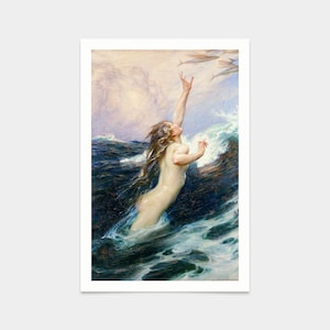 Herbert James Draper,Flying Fish,art prints,Vintage art,canvas wall art,famous art prints,V2502