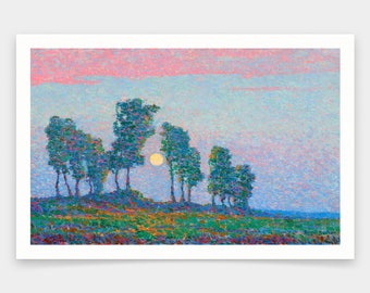 Birger Sandzén,Evening, c. 1910,art prints,Vintage art,canvas wall art,famous art prints,q1586