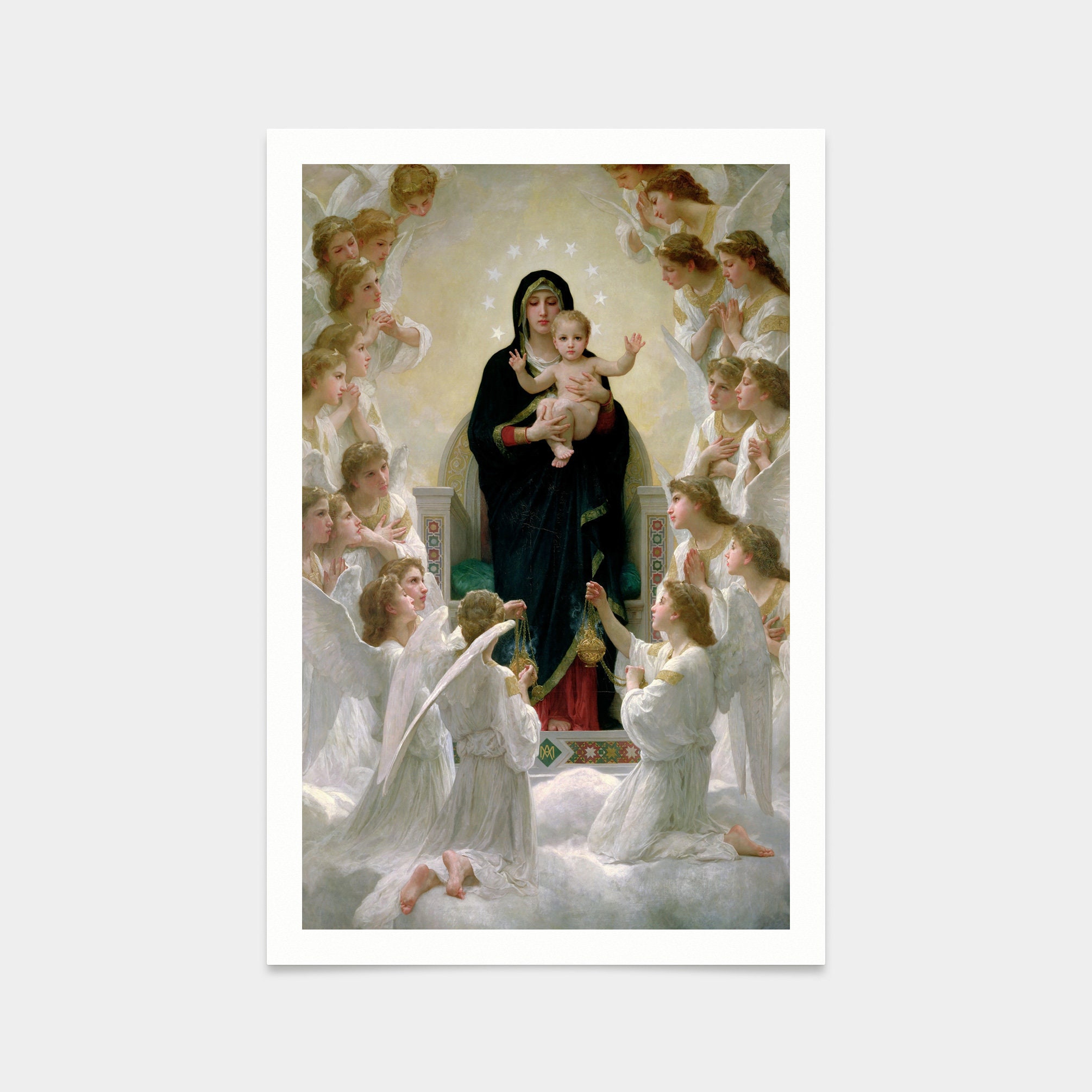 William-adolphe Bouguereau,the Virgin With Angels,art Prints