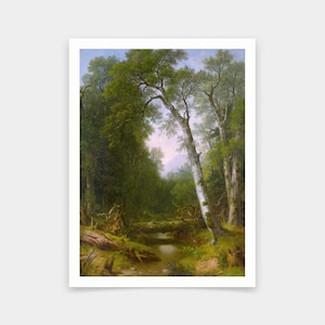 Asher Brown Durand,A Creek in the Woods,art prints,Vintage art,canvas wall art,famous art prints,V5360