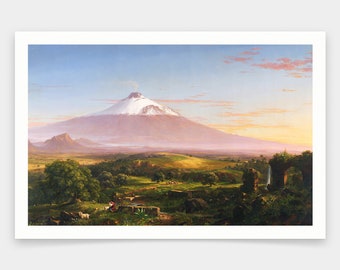 Thomas Cole,View of Mount Etna,art prints,Vintage art,canvas wall art,famous art prints,q2106