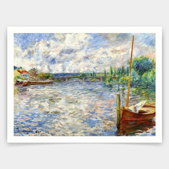 特売 ピエール＝オーギュスト・ルノワール、シャトゥーのセーヌ川 絵画