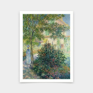 Claude Monet,Camille Monet in the Garden at Argenteuil,art prints,Vintage art,canvas wall art,famous art prints,V5499
