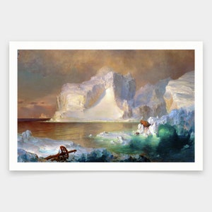 Frederic Edwin Church,Icebergs,art prints,Vintage art,canvas wall art,famous art prints,V1370