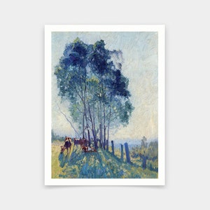 Elioth Gruner,The wattles,art prints,Vintage art,canvas wall art,famous art prints,q439