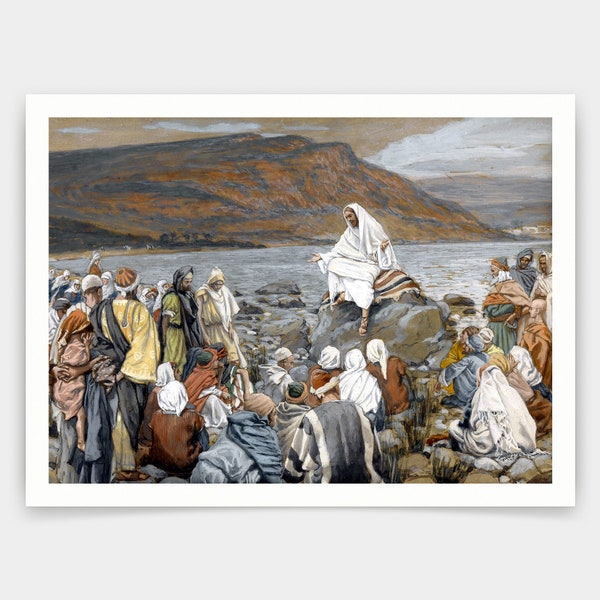 James Tissot,Jesus Preaching,art prints,Vintage art,canvas wall art,famous art prints,V4235