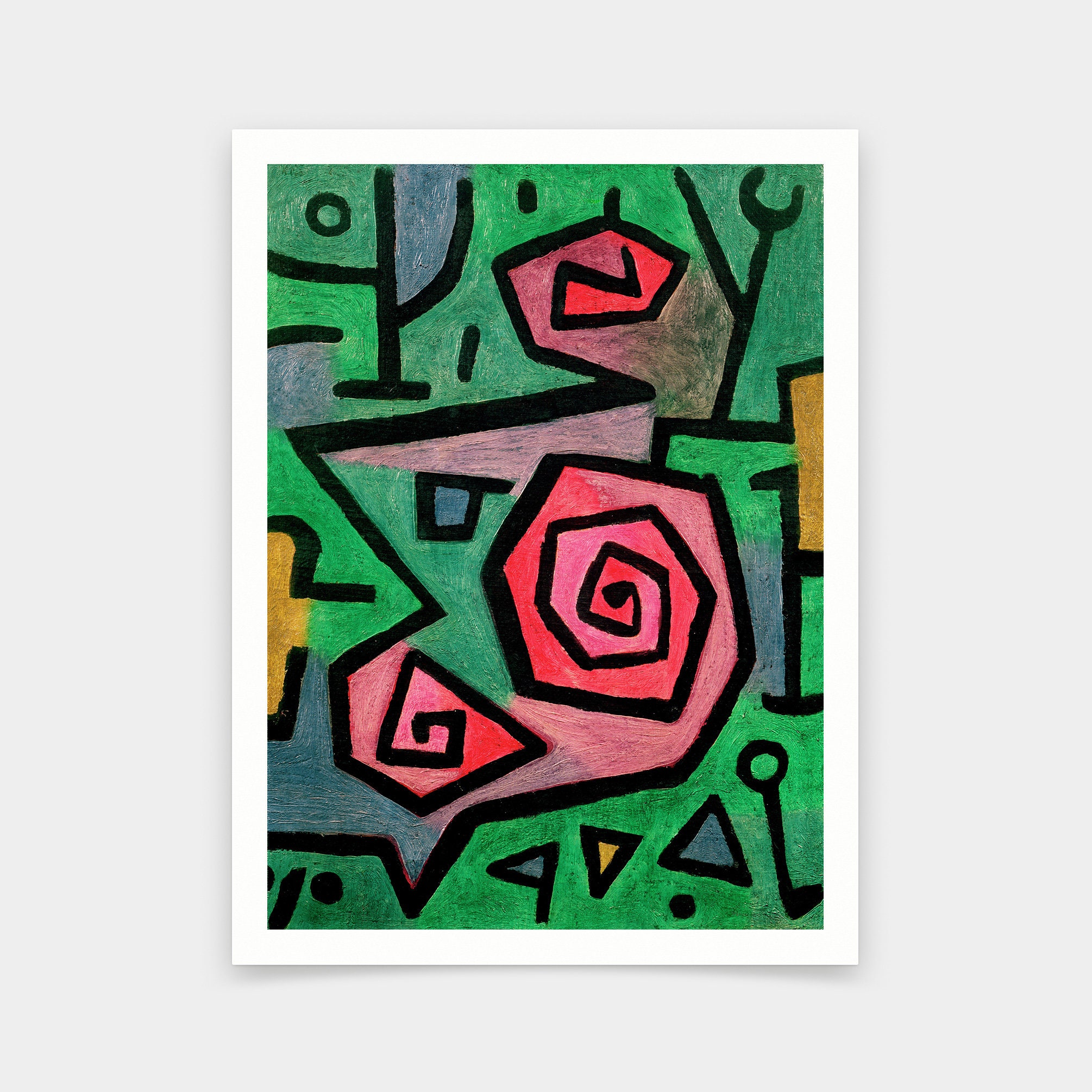 Paul Klee,heroic Roses,abstract Wall Art,art Prints,vintage Art