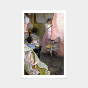 Albert Breaute,Woman in an Interior,art prints,Vintage art,canvas wall art,famous art prints,V2188