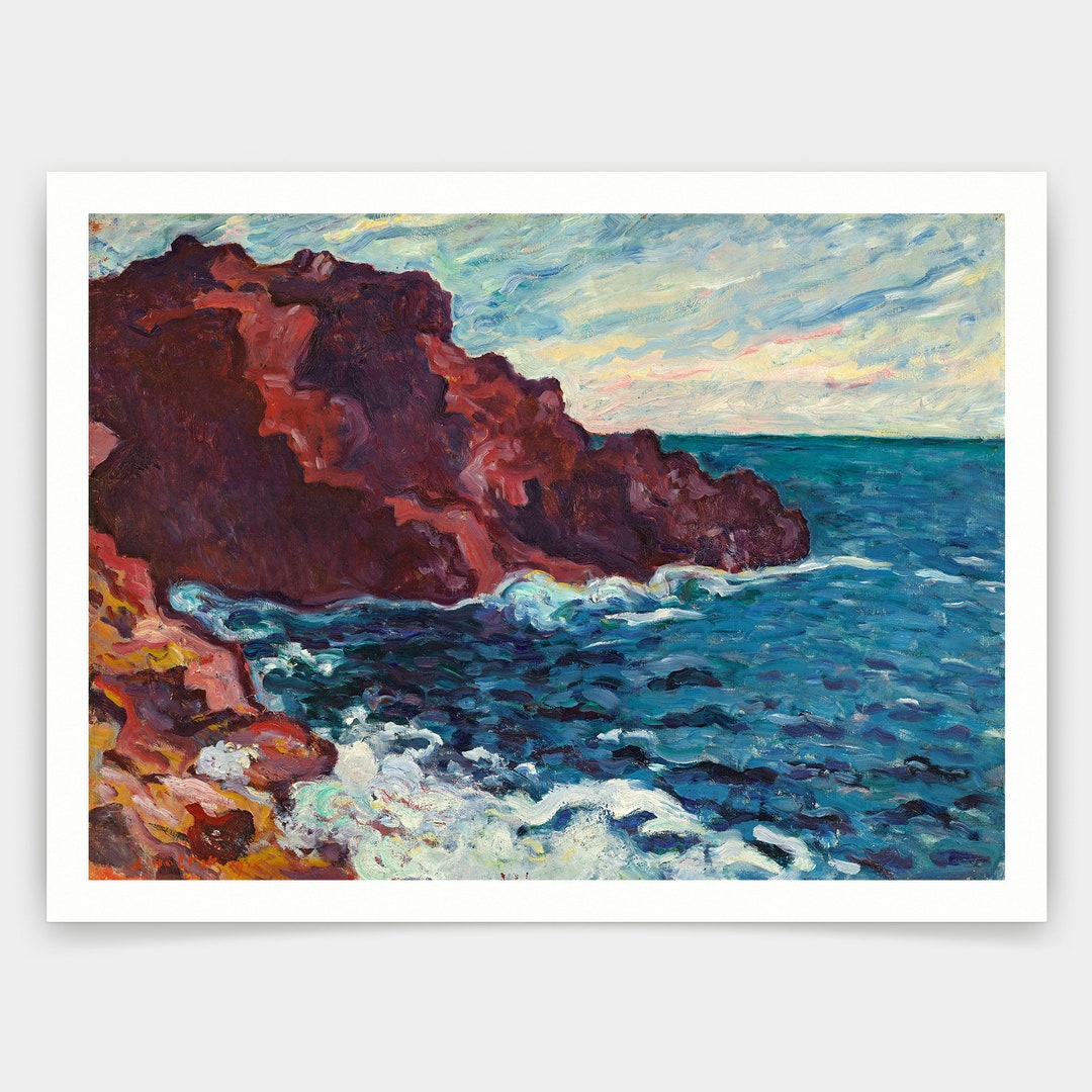 Louis Valtat,violet Cliffs,impressionist Sea View,art Prints,vintage