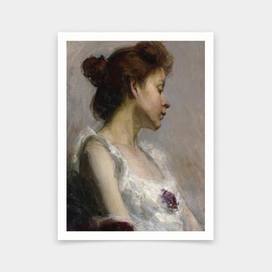 Henry Ossawa Tanner, Retrato de la esposa del artista, impresiones de arte, arte vintage, arte de pared de lienzo, grabados de arte famosos, V6000