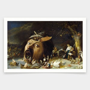 Joos van Craesbeeck,La tentación de San Antonio,grabados de arte,Arte vintage,arte mural de lienzo,grabados de arte famosos,q1975