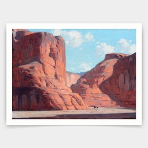 Edgar Payne,Riders in Canyon de Chelly,art prints,Vintage art,canvas wall art,famous art prints,V3546