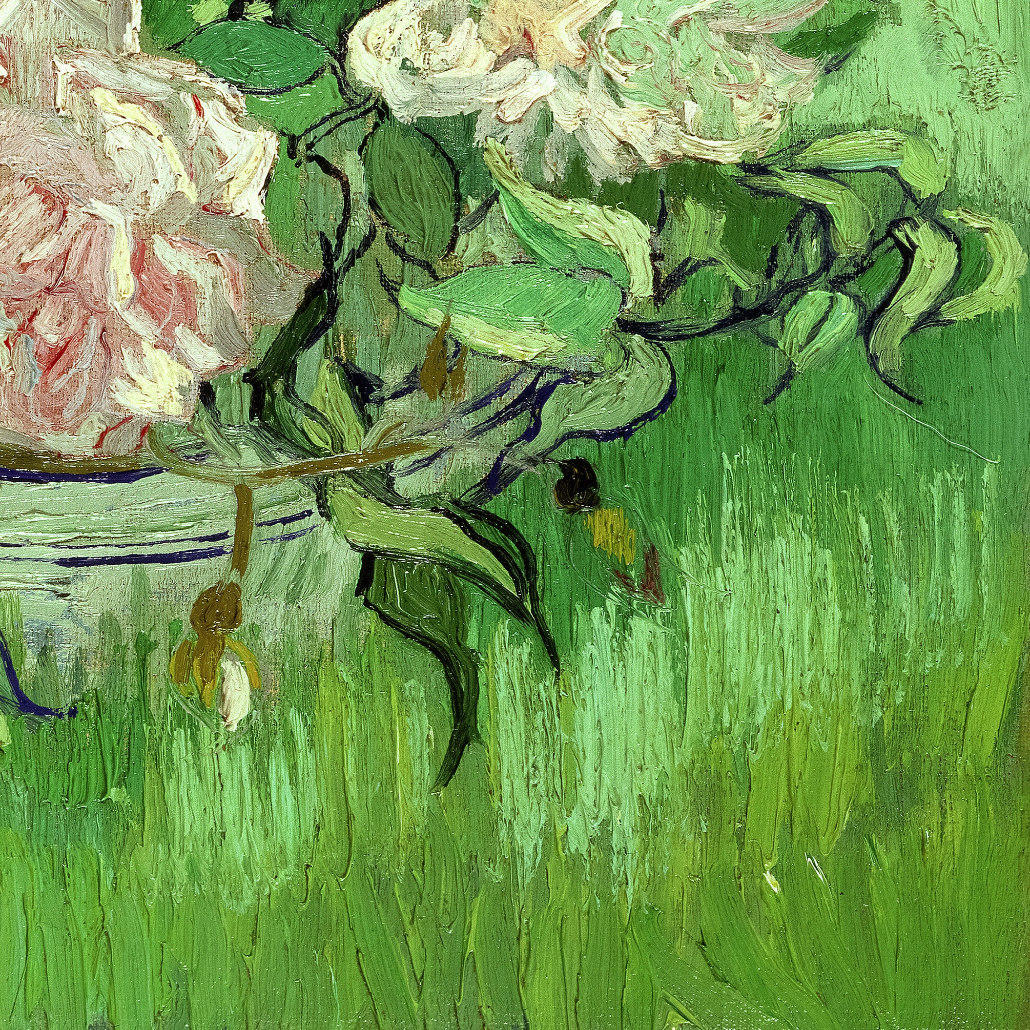 Pink Roses Vincent Vincent Van Gogh,pink Roses, 1890,art Prints,vintage Art,canvas Wall ...