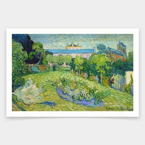 Vincent van Gogh,The Garden of Daubigny,art prints,Vintage art,canvas wall art,famous art prints,V2087
