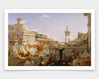 Thomas Cole,The Course of Empire, The Consummation of Empire,art prints,Vintage art,canvas wall art,famous art prints,q2098