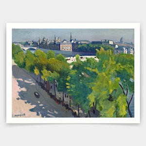 Albert Marquet,Quay of the Louvre, and Pont Neuf,Quay in green,1906,art prints,Vintage art,canvas wall art,famous art prints,q731