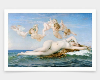 Alexandre Cabanel, Venus födelse, konsttryck, Vintagekonst, canvastavlor, kända konsttryck, V951