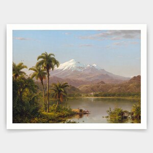 Frederic Edwin Church,Tamaca Palms,art prints,Vintage art,canvas wall art,famous art prints,V3797