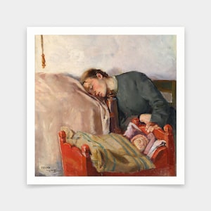 Christian Krohg,Mother and Child,art prints,Vintage art,canvas wall art,famous art prints,q2627