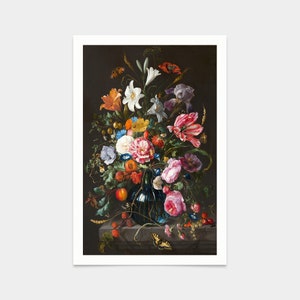 Jan Davidsz. de Heem,Vase of Flowers,art prints,Vintage art,canvas wall art,famous art prints, q2253