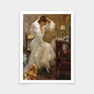 Camillo Innocenti,At the Dressing Table,art prints,Vintage art,canvas wall art,famous art prints,2V165