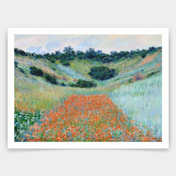 クロード・モネPoppy Field in a Hollow near Give Claude Monet,poppy Field in a Hollow Near Giverny,art Prints