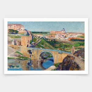 Aureliano de Beruete,View of Toledo,art prints,Vintage art,canvas wall art,famous art prints,q1576