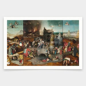 ヒエロニムス・ボス：快楽の園（三連祭壇画 1490）キャンバス