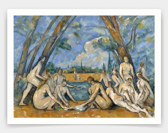 Paul Cezanne,The Large Bathers,art prints,Vintage art,canvas wall art,famous art prints,V4764
