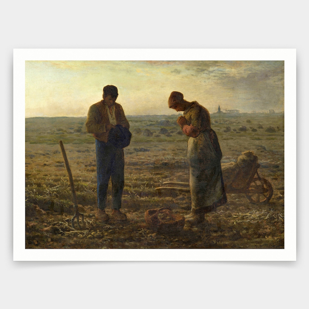 Jean Francois Millet,the Angelus,art Prints,vintage Art,canvas Wall Art ...