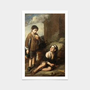 Bartolome Esteban Murillo,Invitation to a Game of Argolla, 1660,art prints,Vintage art,canvas wall art,famous art prints,V2278