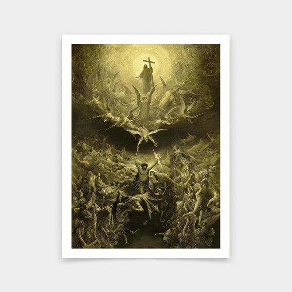 Gustave Dore,Triumph of Christianity Over Paganism,art prints,Vintage art,canvas wall art,famous art prints,V5917