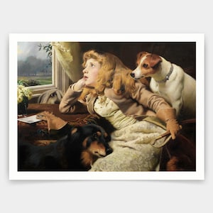 Charles Burton Barber,Only a Shower,art prints,Vintage art,canvas wall art,famous art prints,V3327