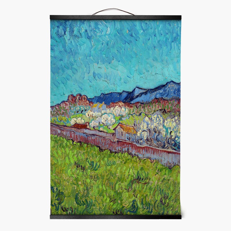 Vincent van Gogh,View of the Alpilles,Framed Prints,wall art prints,Hanging Canvas print,large wall art oversized,f696