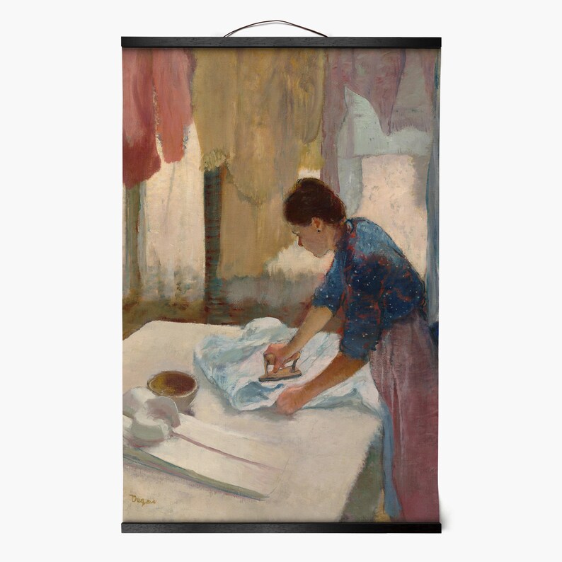 Edgar Degas,Woman Ironing,Clothing store framed printing,Framed Prints,wall art prints,Hanging Canvas print,large wall art oversized,f434