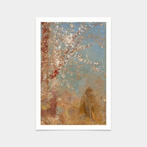 Odilon Redon, L’arbre rouge, impressions d’art, art vintage, art mural sur toile, tirages d’art célèbres, V2793