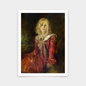 Franz von Lenbach,Portrait of Marion Lenbach 1901,art prints,Vintage art,canvas wall art,famous art prints,q453