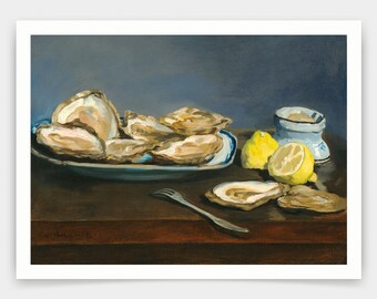 Edouard Manet,Oysters,art prints,Vintage art,canvas wall art,famous art prints,q959