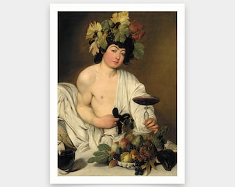 Caravaggio,Bacchus,art prints,Vintage art,canvas wall art,famous art prints,q399