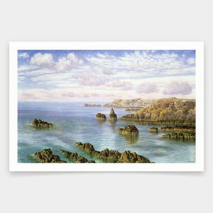 John Brett, de zuidkust van Guernsey, 1875, kunst prints, Vintage kunst, canvas kunst aan de muur, beroemde kunst prints, V1733