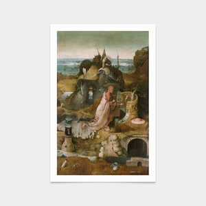 Hieronymus Bosch,Hermit Saints Triptych-02,art prints,Vintage art,canvas wall art,famous art prints,2V70