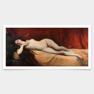 Virgilio Mauricio,the Dream,Nude Woman Lying Down,art prints,Vintage art,canvas wall art,famous art prints,V7904